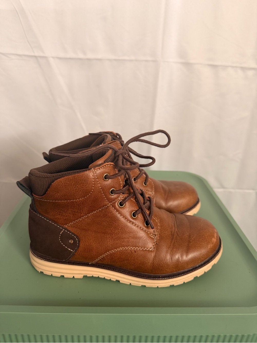 Youth Boys Crown Vintage Leather Boots